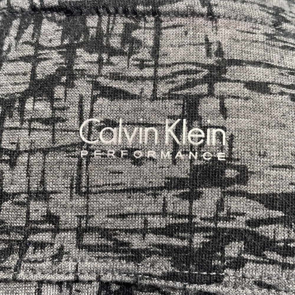 Calvin Klein Performance QuickDry Blk Marbled Top - Picture 7 of 9